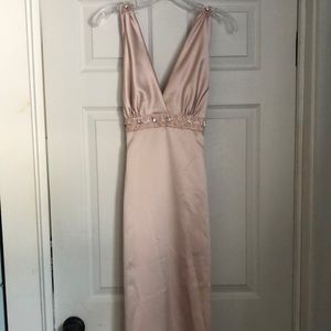 Womens prom dress light peach/beige color